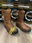 Men s Composite Toe Work Boots Pull On Safety Genuine Leather Oil Resistant 1120