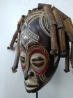 African Tribal Wall Wooden Mask From Angola