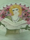 Vtg 1920 s-1930 s Flapper Boudoir Pillow Case Organdy Hand Embroidered Art Deco