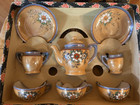 Vintage Toy Tea Set Miniature Luster Made In Japan 10 Piece With Box  8490 