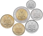 Namibia  Coins Set  2  6 Coins  Aunc-unc  1993-2010