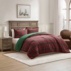 Hallmark Queen Flannel Plaid Comforter Set Red