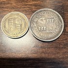 1887 Great Britain Victoria Jubilee Head Silver Sixpence And Shilling 