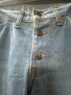 1970   s Levi   s Bell Bottom  Orange Tab  Big E  3 Button Front Fly  Lt  Wash Jeans