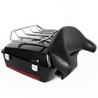 Chopped Pack W  Mount Rack Backrest For Harley Touring Road Street Glide 97-08