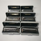 Hohner Harmonica Lot Of 6 Progressive Series 560 Special 20 Germany With Case