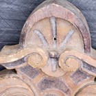 Antique 1800s Hand Carved Walnut Wood Architectural Salvage Pediment Scroll 12 