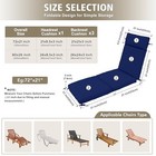 Chaise Lounge Cushion 72x21x3 Inch     Set Of 2 Outdoor Lounge 72 X 21   2p Navy