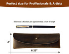 Leather Pencil Case Full Grain Leather Zippered Pen Pouch Bag  Handmade
