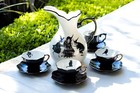 Potter S Studio Witches Brew Pitcher   4 Halloween Tea Cup And Saucer Sets
