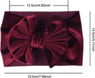 10 Pack Wide Velvet Knotted Elastic Stretchy Headbands Kids Toddler Newborn Baby