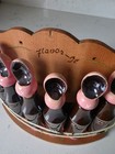 Very Rare Vintage 1950s Mcm Flavor It Extract Bottles W rack Japanese Redware