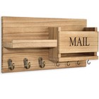 Mail Organizer For Wall Mount     Key Holder With Shelf Includes Letter Holder    