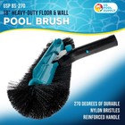 18  Heavy-duty Floor   Wall Pool Brush  270 Degrees Bristles - Reinforced Handle