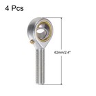 4pcs Posb6 Male Rod End Bearing 3 8  Bore And 3 8-24 Right Hand Thread