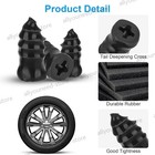 100pcs Tire Repair Screws Kit With Screwdriver 3 Sizes Rubber Plugs Flat Tires