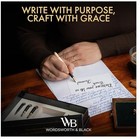 Wordsworth   Black Calligraphy Pen Gift Set  Includes Ink Bottle  6 Ink   