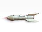 Vintage Metal  Astro Rocket Mechanical Bank 1957 Berzac Creation