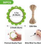 50 Pcs Scalloped Blank Gift Tags With String