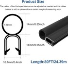 Kikerike Automotive Door Weather Stripping 80ft Car Door Rubber Edge Trim Seal