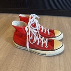 Vintage 90s Converse Shoes Mens 5 5 Womens 7 Red High Top Made In Usa