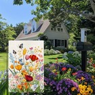 Spring Floral Garden Flag Colorful Flower Wildflowers Welcome Yard Outdoor 