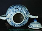 8  Old Chinese Blue White Porcelain Dynasty Pine Bamboo Plum Tea Kettle Pot