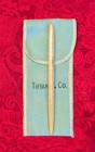 Vintage Sterling Silver Tiffany   Co Diamond Cut Purse Pen W Box   Pouch