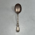 Vintage Flatware Rogers   Bro A1 Silver Plate 5 75  Scalloped Sugar Shell Spoon
