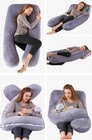 Velvet Pregnancy Pillows For Sleeping U Shaped Full Body Maternity Pillow With R