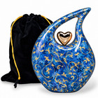 Royal Blue Large Teardrop Cremation Urn For Human Ashes Adult 10   Urns W bag