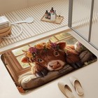 Bathroom Floor Mat bathroom Rugs quick Dry Rustic Farmhouse Cute Highland Cow