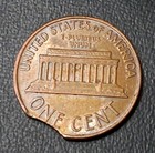Clipped Error Coin 1c Lincoln Cent Nice Coin  1534 Coins Error