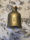 Rare Vintage Brass Money Bag