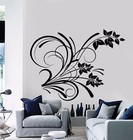 Vinyl Wall Decal Flower Pattern Floral Room Decoration Stickers  206ig 