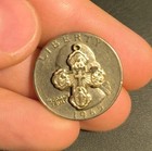 1 1 Grams Vintage 925 Sterling Silver Saints St  Catholic 4 Way Cross