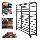 18 Rods Commercial Fabric Roll Storage Rack Large Textile Fabric Display Rack