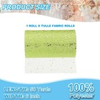 Tulle Fabric Rolls 6  By 50 Yards Fabric Spool Tulle For Diy  Fluorescent Green