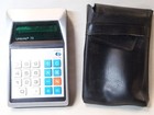 Vintage Unisonic 711 Green Led Pocket Handheld Calculator  New Batteries   Pouch