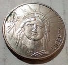 Statue Of Liberty Good Luck Souvenir Lucky Horseshoe Wishbone Stars Token Coin