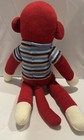 Sock Monkey Dan Dee Red Striped 18 Inch Collectors Choice Plush Stuffed Animal