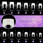 120pcs Acrylic False Nail Tips Full Cover Square French Nail Art Manicure Nails