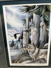 Jody Bergsma Signed Print Wolf Wolves All Are Sacred Framed