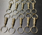 10pc Detachable Key Chain Nickel Plated - Pull Apart Quick Release Key Ring
