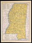 Ca1939 Mississippi Map Railroad Depot Towns Original Atlas Map Y mv Rr Historic