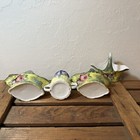 Lot - Vintage Hat Pin Holder   3 Porcelain Baskets  Painted Victorian Style