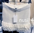 Zara New Woman High-waist Short Fringed Check Knit Skirt Ecru S-xl 4331 005 712