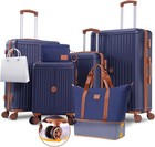 Luggage Sets 3 6 Piece  Abs pc Hard Shell Suitcases   Wheels  Tsa Lock carry On 