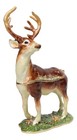 White Tailed Stag Deer Enameled Pewter Austrian Crystals Trinket Jewelry Box