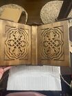 Calligraphy Pattern Adjustable Wooden Quran  Bible Holder  Reading Book Stand